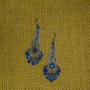 Blue stone earrings